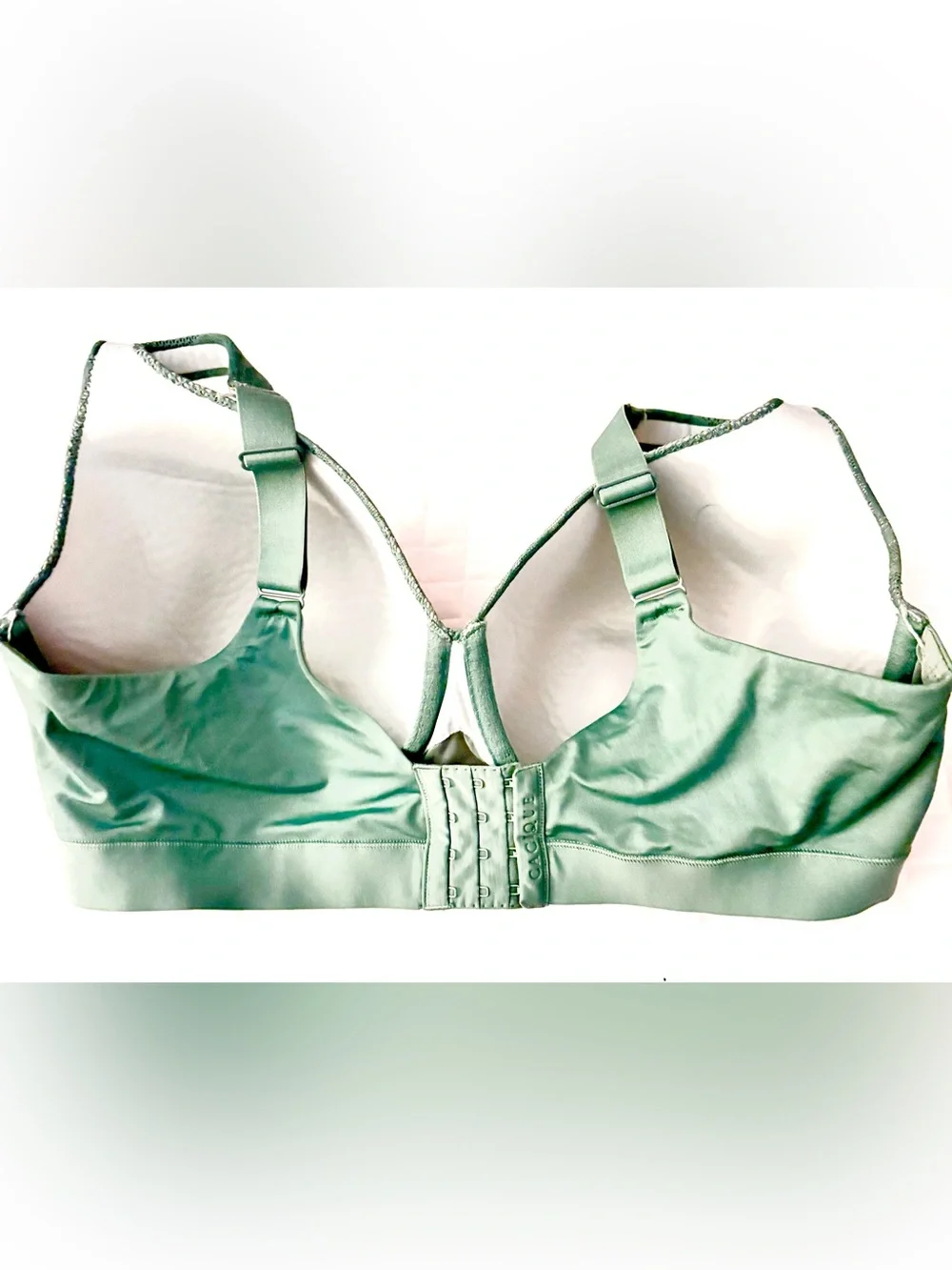 Cacique Intimates Invisible Backsmoother Lightly Lined Balconette Bra 40F Sage